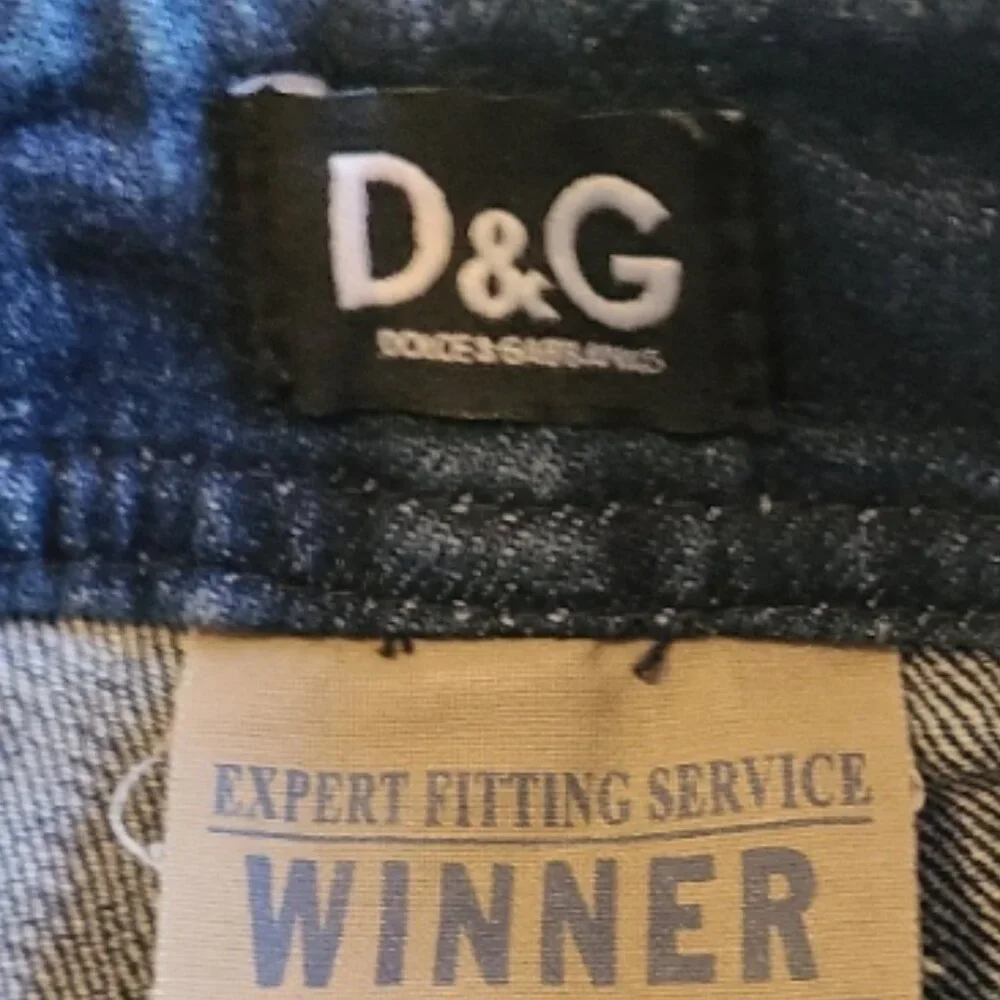 DOLCE & GABBANA STRETCH SKINNY JEANS ZIP ANKLE HIGH RISE LEATHER LOGO PATCH 38 - Picture 9 of 11